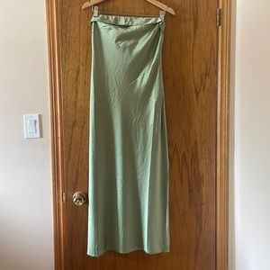 Brand new satin strapless dress